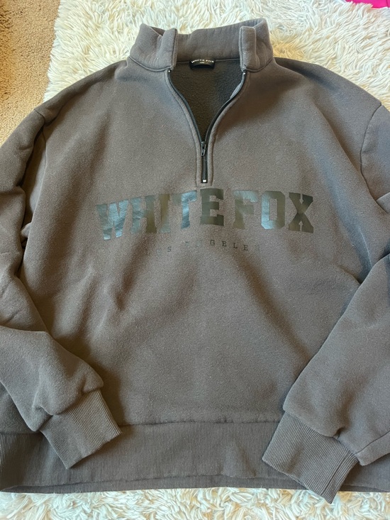 White Fox Boutique Tops - White Fox Half Zip Sweatshirt